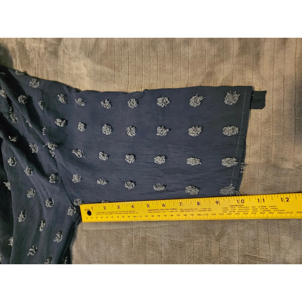 B by Bloom Navy Blue Eyelash Tuft Textured Tunic Swim Cover up Top XL - Picture 7 of 8